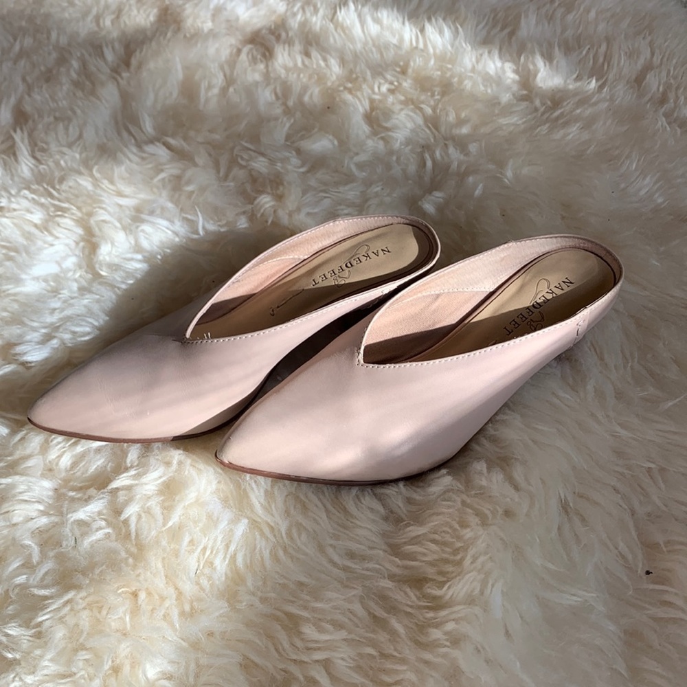 Blush Leather Heels